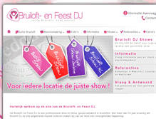 Tablet Screenshot of bruiloftenfeestdj.nl